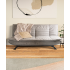 Canapé Clic-Clac Marquis – Couchage moelleux pour les petits espaces : Largeur:130, Longueur:190, Coloris:Enjoy fabric light grey 21