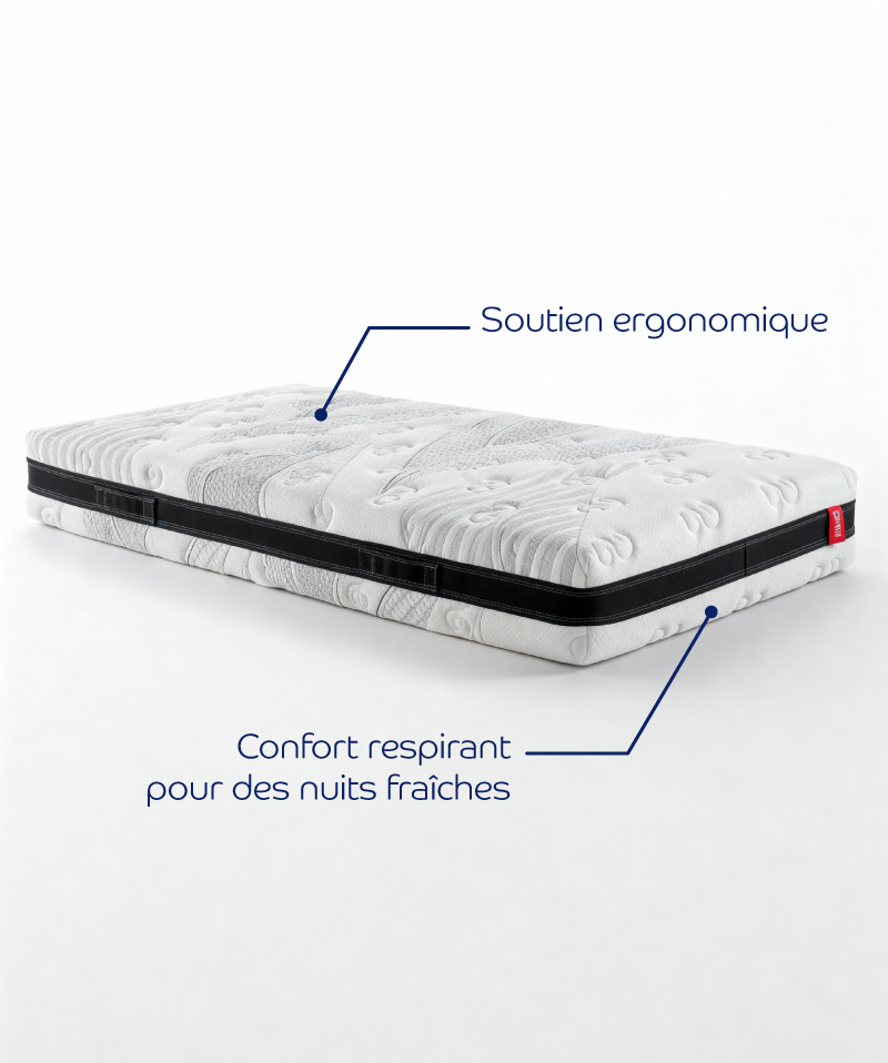 Matelas Tempö – Ressorts ensachés et mousse hybride ferme