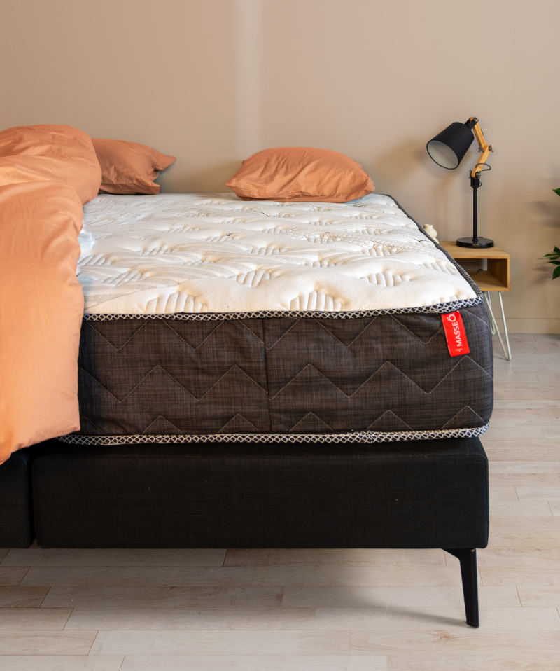 Matelas Masseö – Ressorts ensachés, latex naturel & mémoire de forme