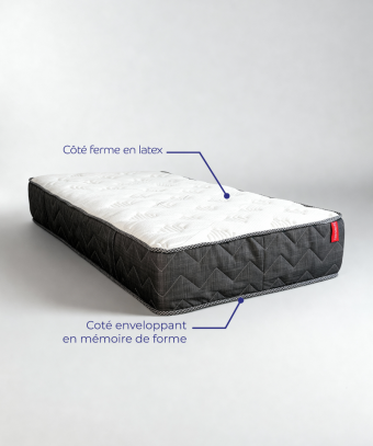 Matelas Masseö – Ressorts ensachés, latex naturel & mémoire de forme