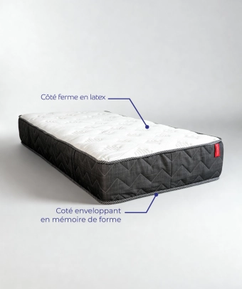 Matelas Masseö – Ressorts ensachés, latex naturel & mémoire de forme