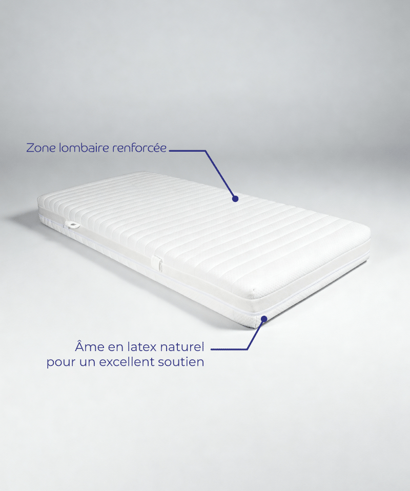 Matelas Bergamo – Latex naturel, soutien ferme 7 zones
