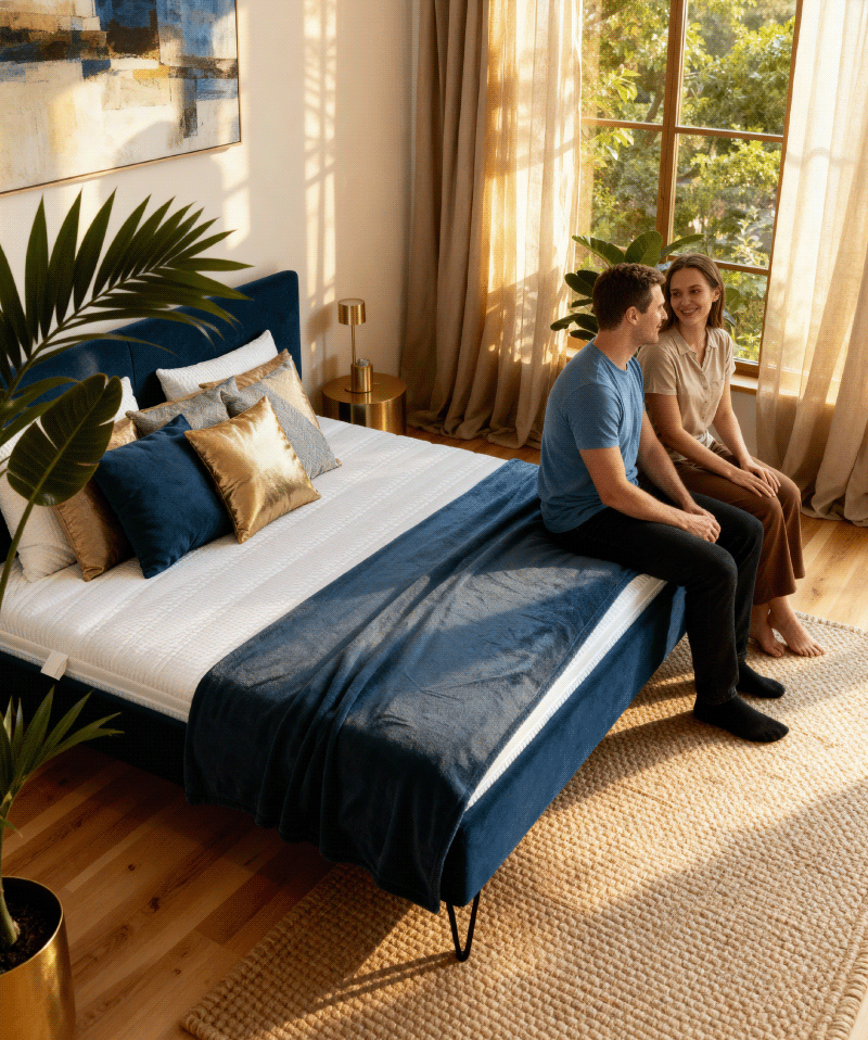 Matelas Cassis – Ressorts ensachés & mousse Visco Gel