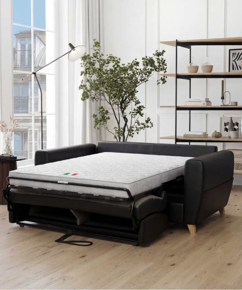 Canapé-lit Lodge – Matelas intégré et ouverture rapide