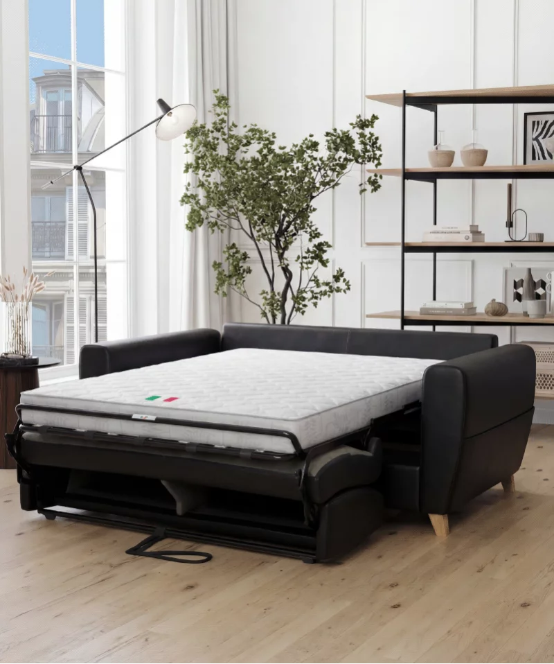 Canapé-lit Lodge – Matelas intégré et ouverture rapide