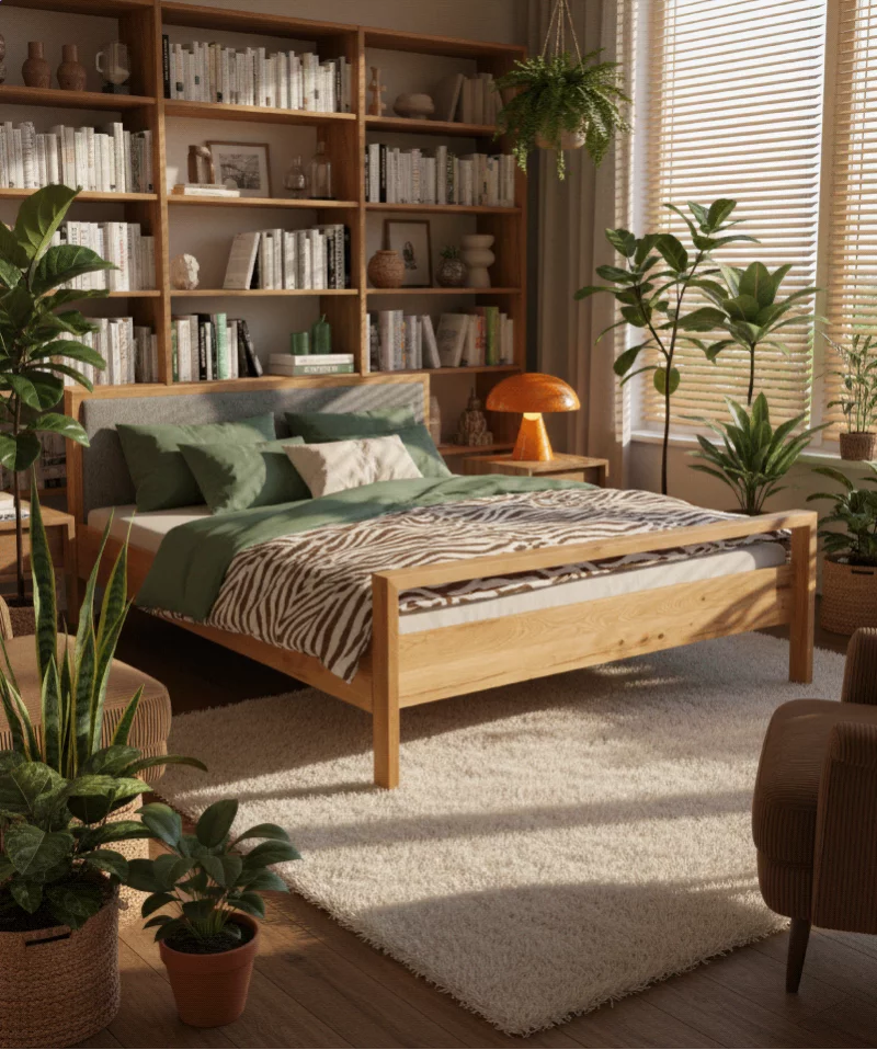 Lit Ankara – Chêne massif et lignes épurées