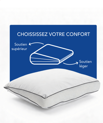 Oreiller Duö - Deux hauteurs pour un sommeil précis