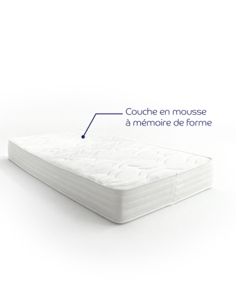 Matelas Ona – Mousse mémoire et Ressorts ensachés