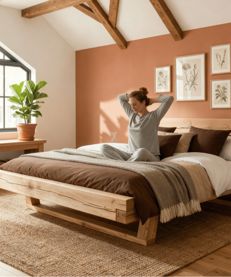 Lit Unika – Chêne massif et design épuré