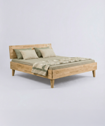 Lit Atlanta – Chêne massif et design