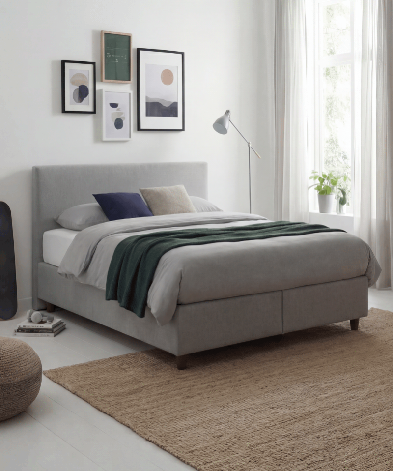 Lit Coffre Madrid – Sommier intégré et coffre de rangement