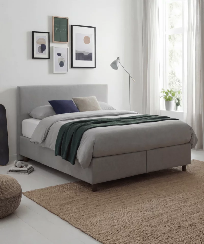 Lit Coffre Madrid – Sommier intégré et coffre de rangement