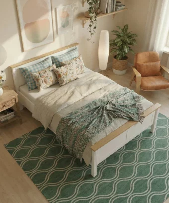 Lit Jasmin – Pin massif et design naturel
