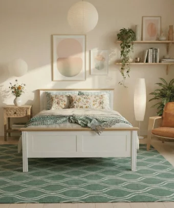 Lit Jasmin – Pin massif et design naturel