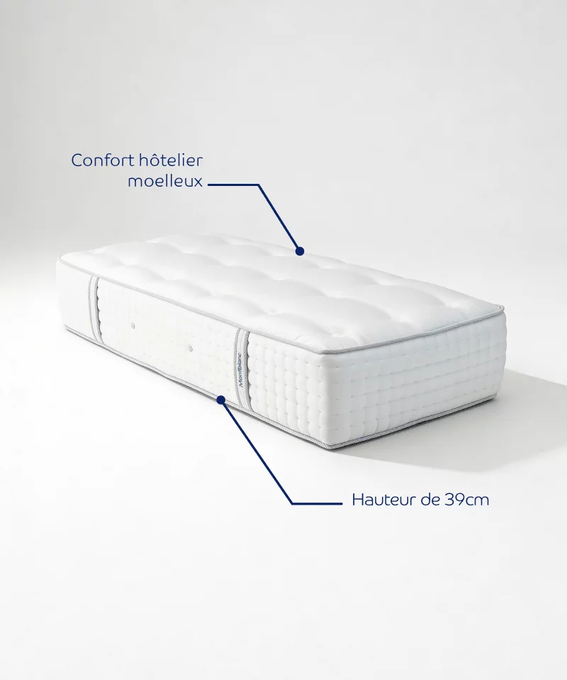 Matelas Mont-Blanc – Confort hôtelier moelleux & maintien ciblé