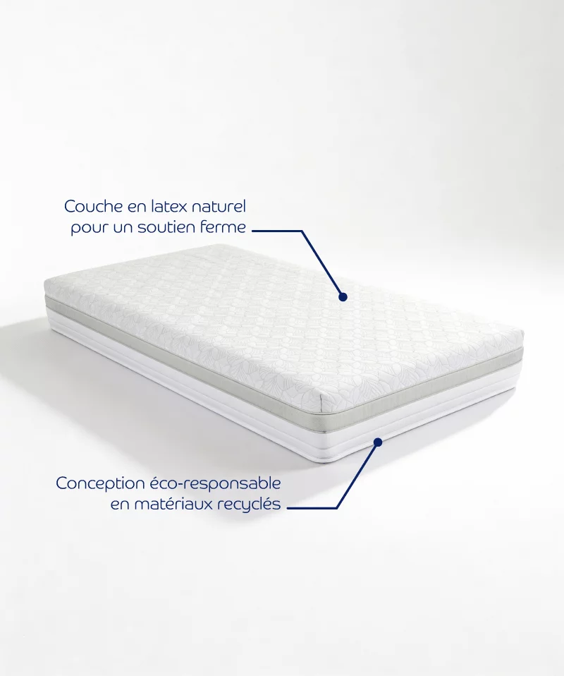 Matelas Cascade – Cœur en latex, soutien équilibré