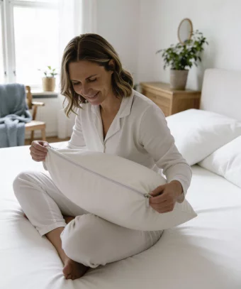 Protège-Oreiller Lökan – Confort naturel, lavable à 60°C
