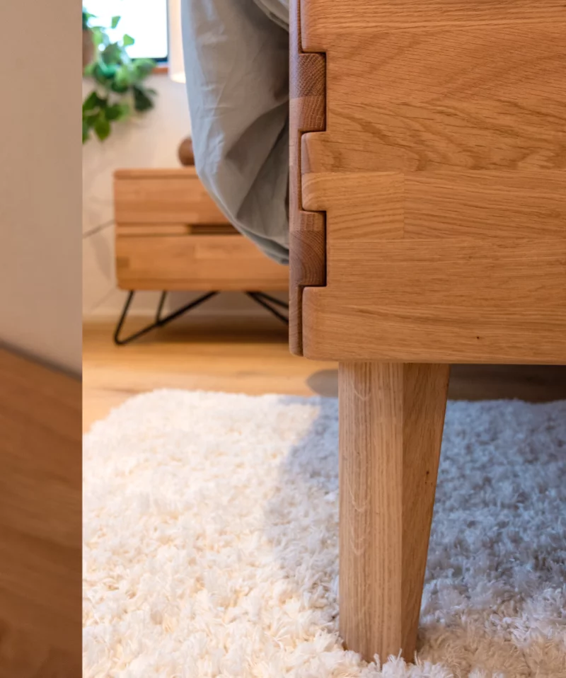 Lit Atlanta – Chêne massif et design