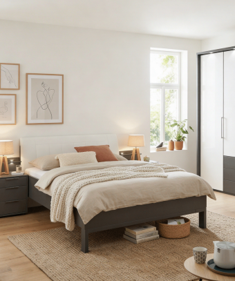 Lit Monaco – Lit design bois et métal