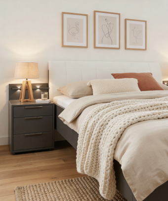 Lit Monaco – Lit design bois et métal
