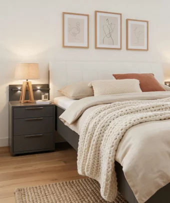 Lit Monaco – Lit design bois et métal