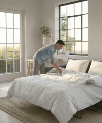 Canapé convertible Nömad – Compact, confortable et stylé