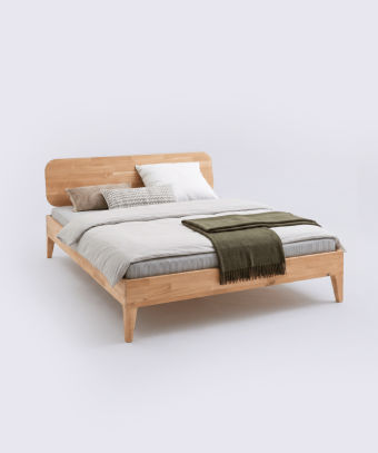 Lit Sana – Bois massif huilé et design naturel