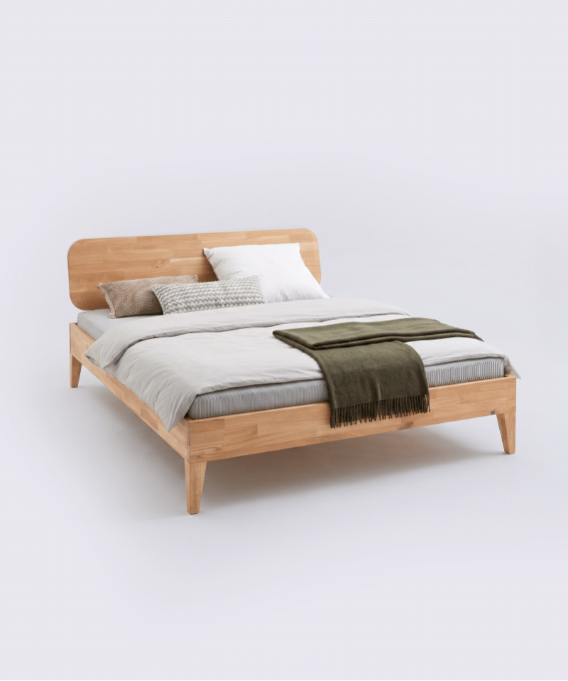 Lit Sana – Bois massif huilé et design naturel