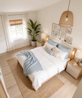 Lit Oryona – Design lumineux et finition bois moderne