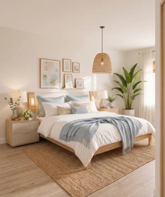 Lit Oryona – Design lumineux et finition bois moderne