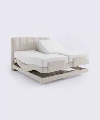 Boxspring électrique Majestia – Confort ajustable et tête capitonnée