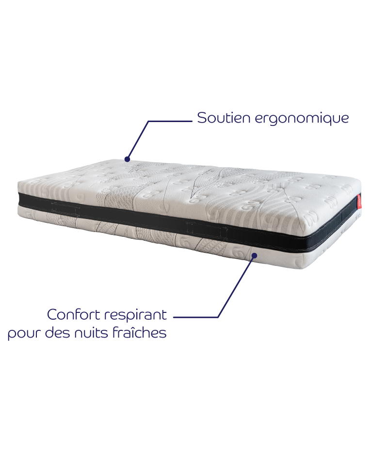 Matelas Tempö – Ressorts ensachés et mousse hybride ferme