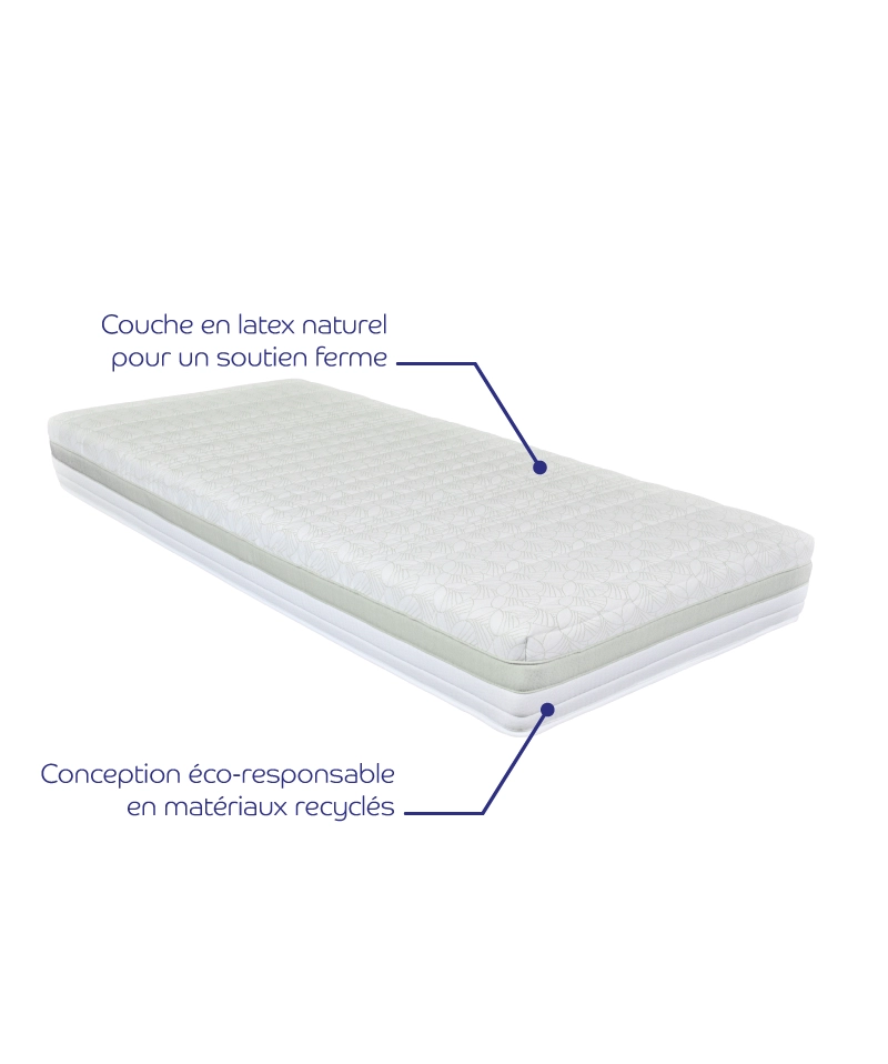 Matelas Cascade – Cœur en latex, soutien équilibré