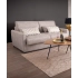Canapé convertible Oregon – Matelas intégré pour un vrai confort de nuit : Largeur:140, Longueur:200, Coloris:Tissus Beige - Navaro 27
