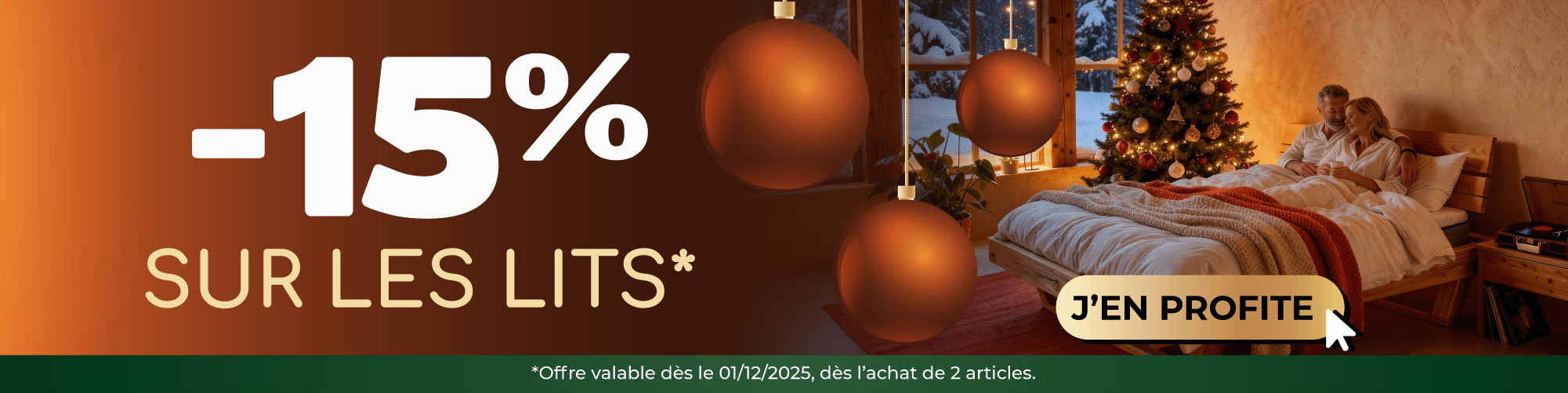 -15% à l'achat de 2 produits sur les Lits
