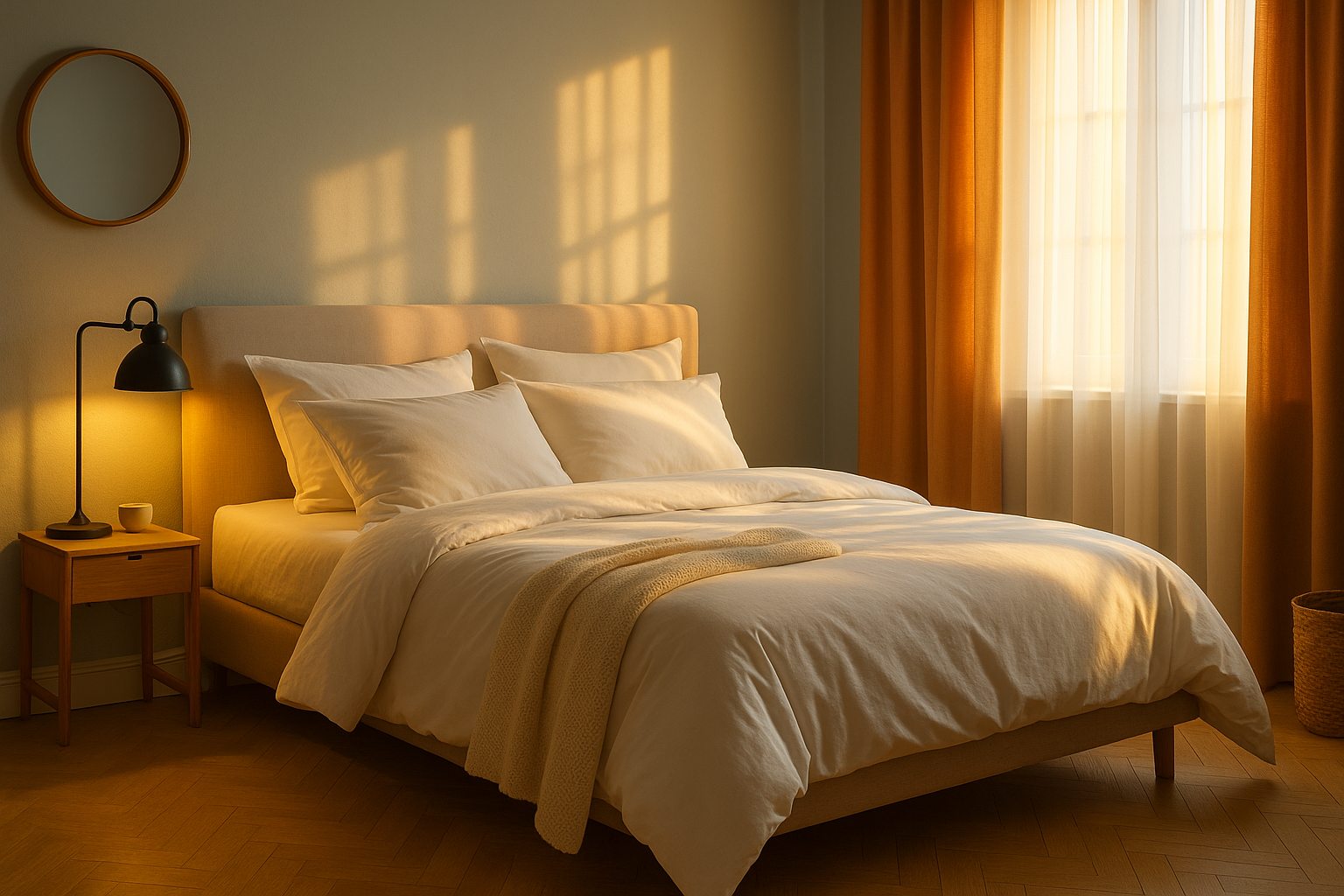 Lit bien aménager dans une belle chambre design pour mieux dormir