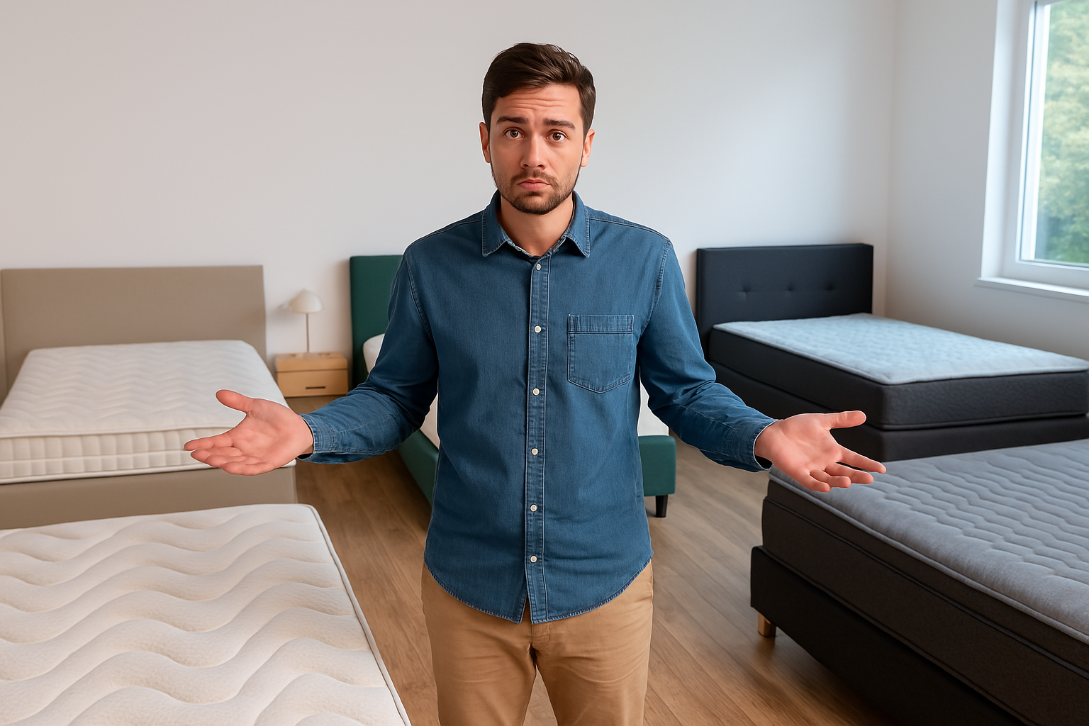 Personne se demandant quel matelas choisir et comment faire