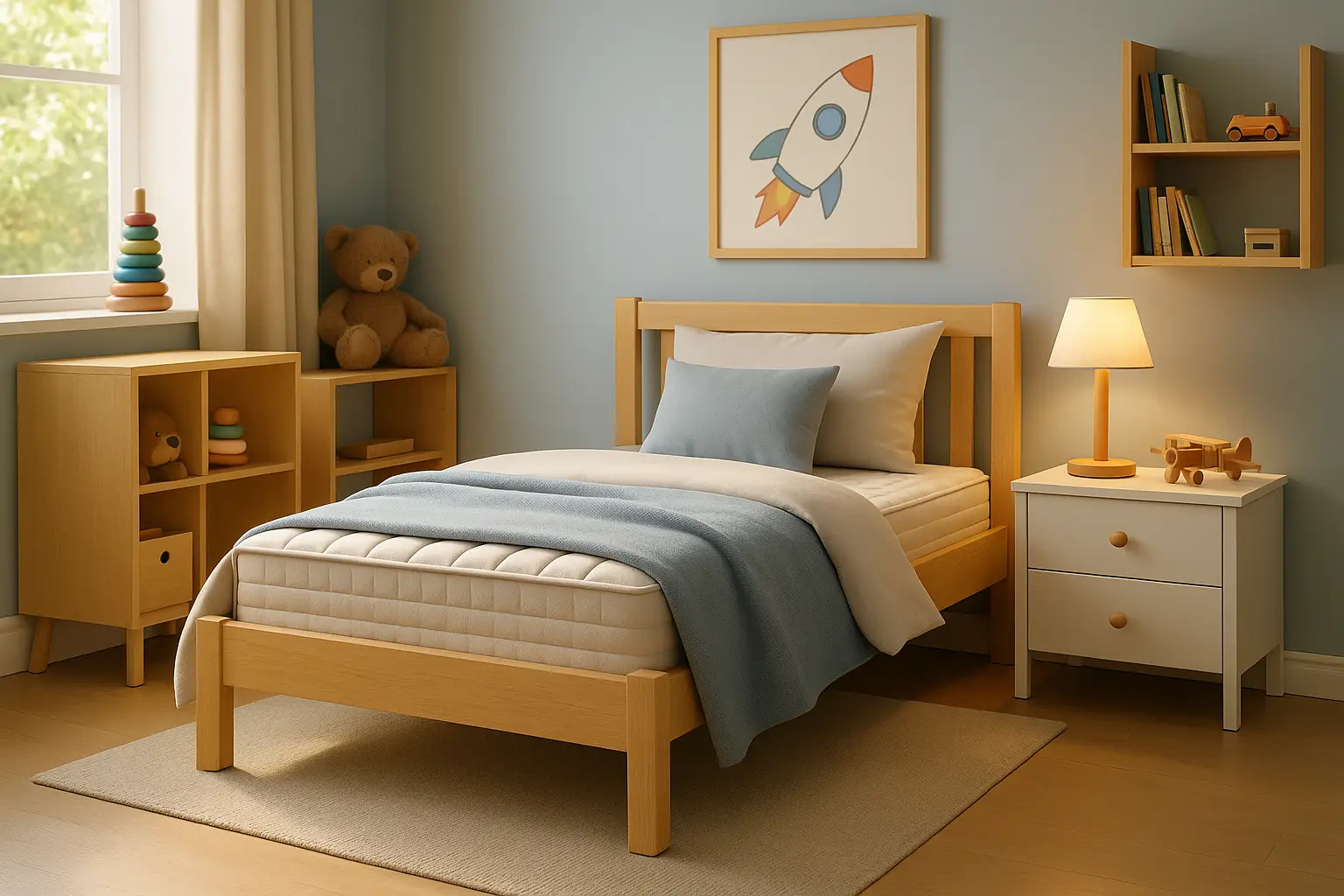 Chambre d'un enfant literie