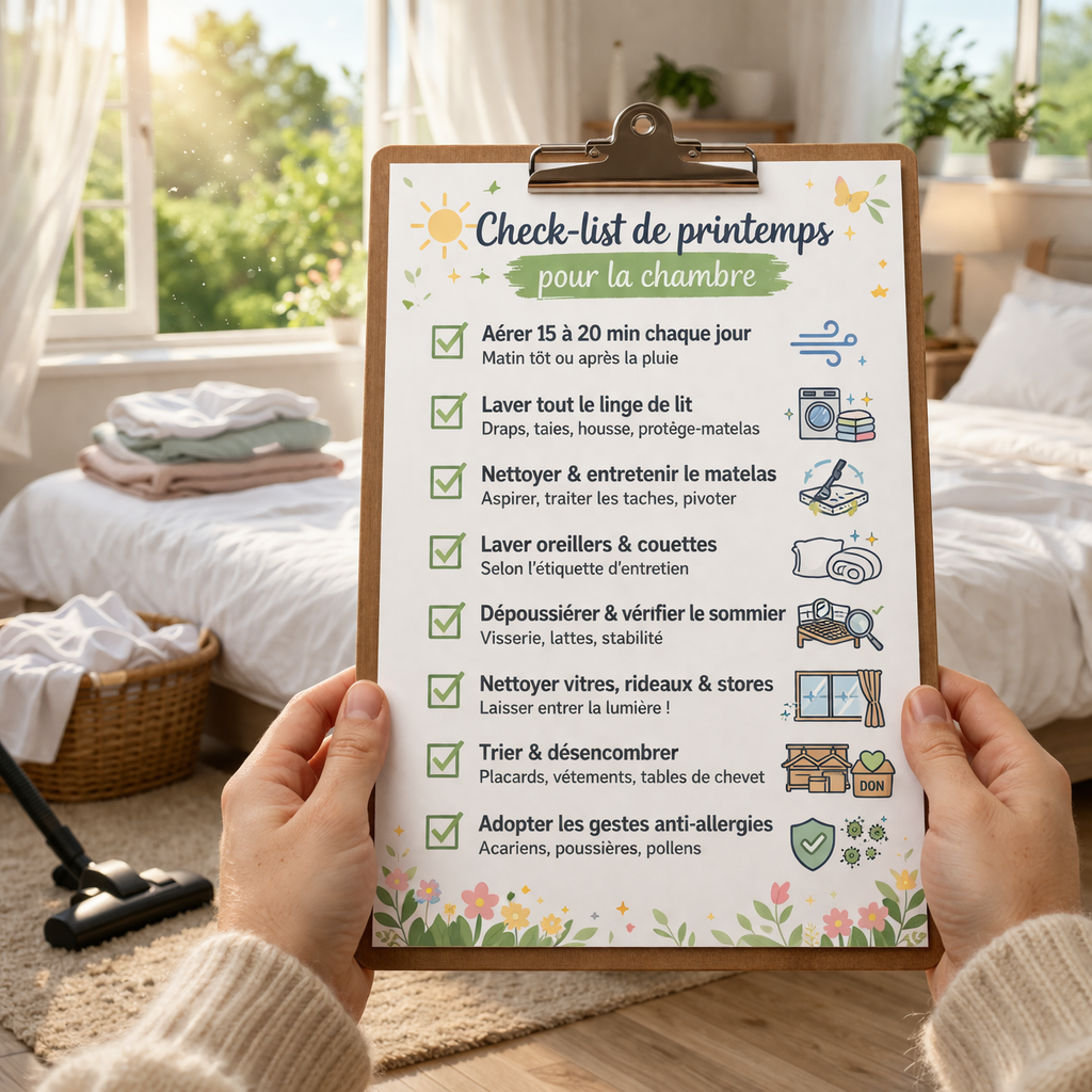 Checklist des tâches à faire pour le nettoyage de printemps