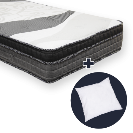 Matelas Nebula -160 x 200 cm +  2 Oreillers Cosy