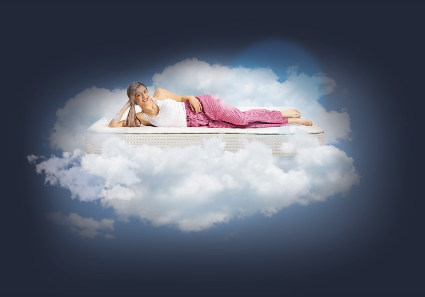 femme sur un nuage